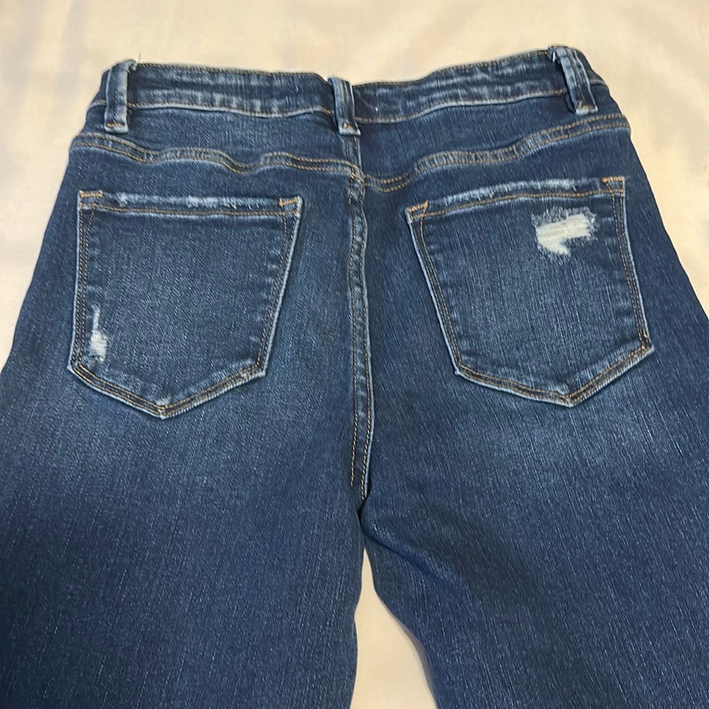 Flying Monkey Classic Blue Distressed Jeans High Waist Size 28x29